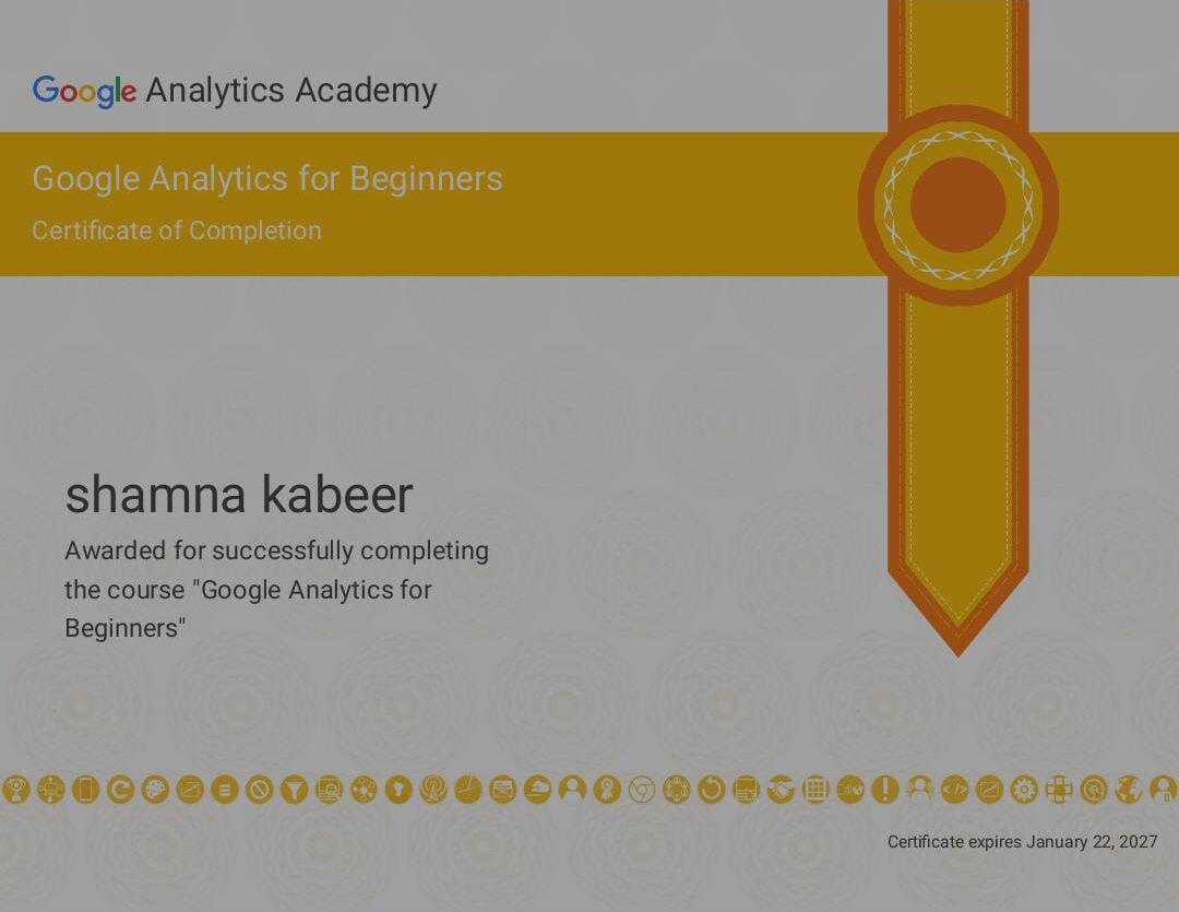Google Analytics Certified Digital Marketer